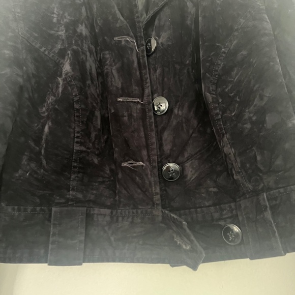 ITEM crushed black velvet blazer jacket - Picture 4 of 4